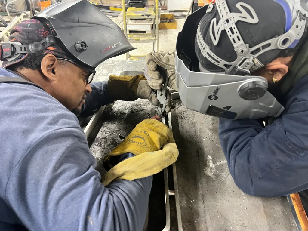 Welder at work in the shop